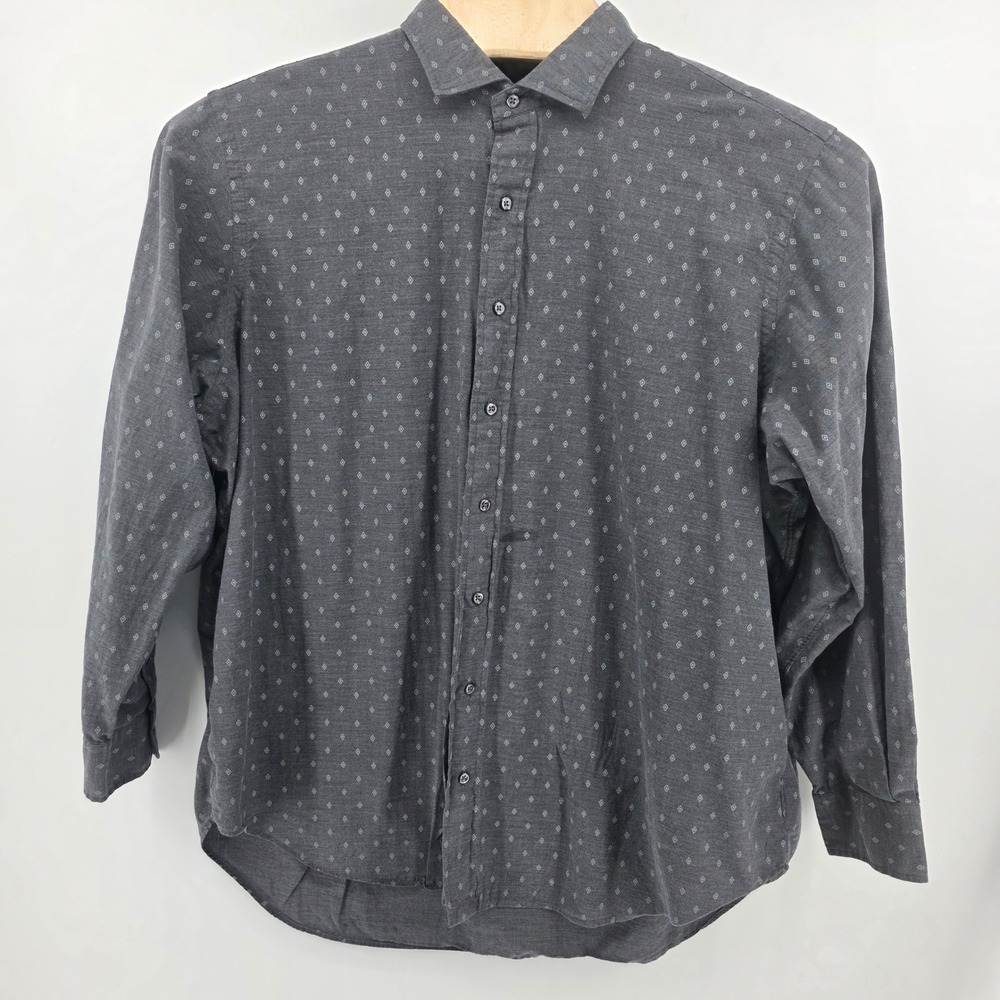 Polo Ralph Lauren Button Down Mens 2XB Heritage Cotton Herringbone Grey Classic - Picture 2 of 8